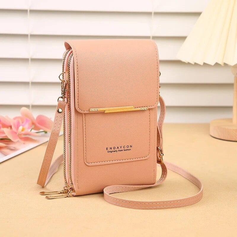 Women Touch Screen Phone Bag Cute Crossbody Bag Small Carrying Mobile Phone Bag Fashionable Shoulder Bag Key Bag