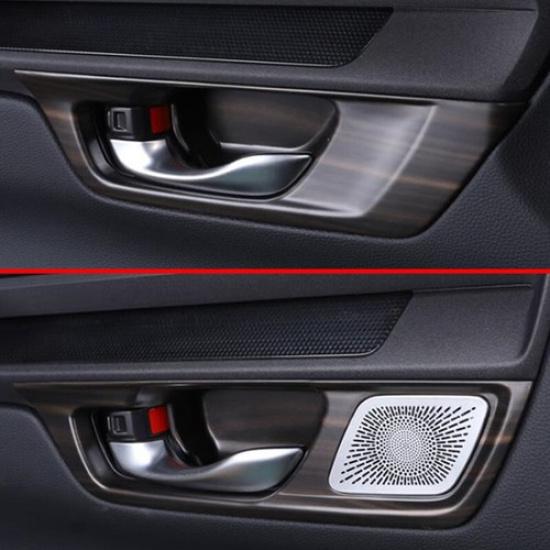 Peach Wood Grain Inner Door Handle Bowl Cover Trim For Honda CR-V CRV 2023 2024