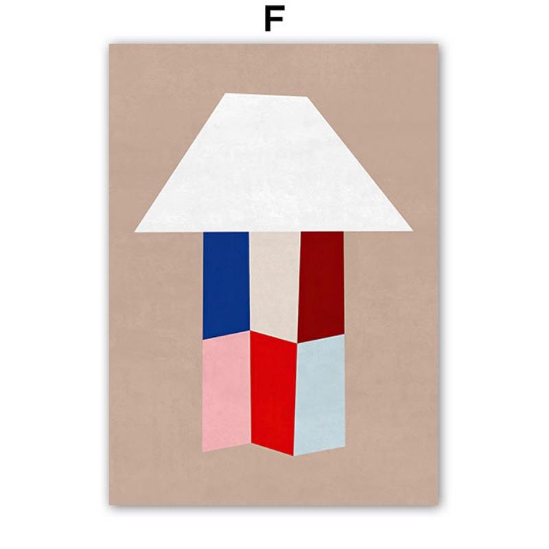 Girl Dance Coffee Wine Dog Flower Leaf Geometry Wall Art Canvas Painting Abstract Posters Prints Pictures For Living Room Decor