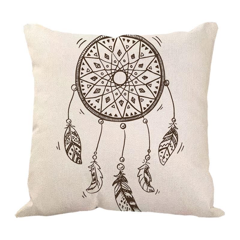 Dreamcatcher Printed Bay Window Decoration Pillow Case Car Waist Pad Pillow Sofa