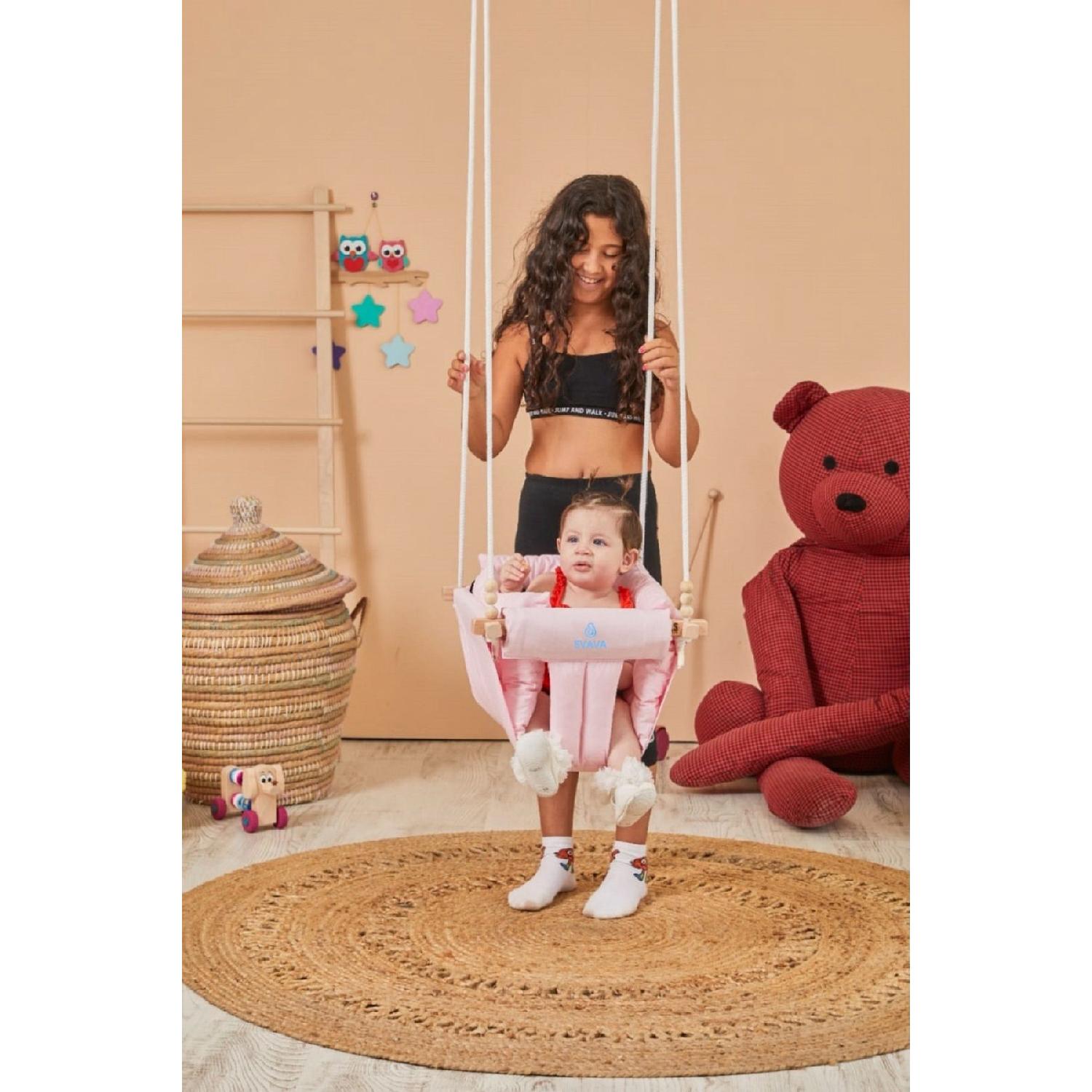 

Luxury Wooden Baby Swing The Child Switching On The Ceiling рожевий