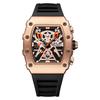 Watch Men'S Barrel Watch Square Domineering Chronograph Silicone Men'S Watch 2218