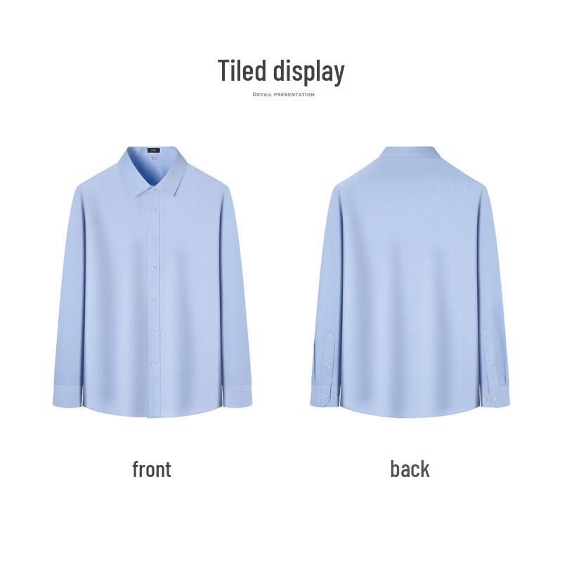 FIRS Men's 100% Cotton Plaid Long-Sleeve Non-Iron Business Shirt