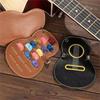 Embroidered Guitar Pick Storage Bag with Large Capacity Slots and Hanging Ornament