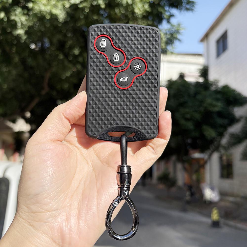 Keychain Key Case For Renaut Zoe ZE40 Scenic 3 Clio 4 Fluence Laguna 3 Megane 3 Koleos Logan Car Remote Key Case Cover Caps