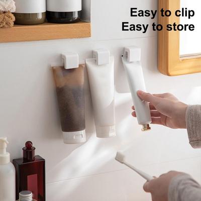 1pcs Punch-free Toothbrush Holder Wall-mounted Toothpaste Holder Storage Rack Holders Organizer Bathroom Accessories