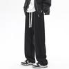 "Men's Thickened Straight-Leg Sweatpants: Autumn & Winter Casual, Loose Fit, Plus Velvet"