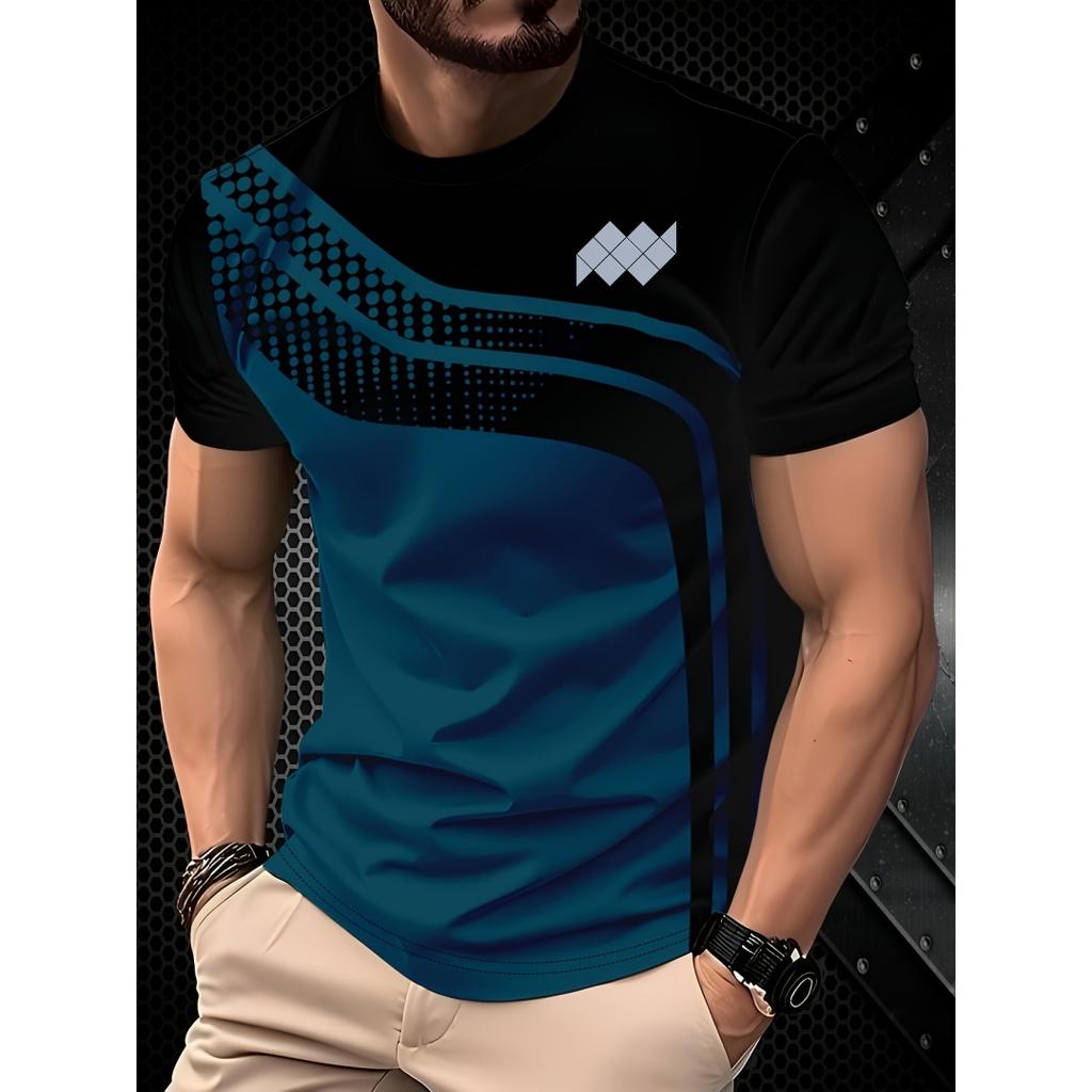 Men's Striped Top Simple Comfortable Short-sleeved Fashionable T-Shirts Men’s
