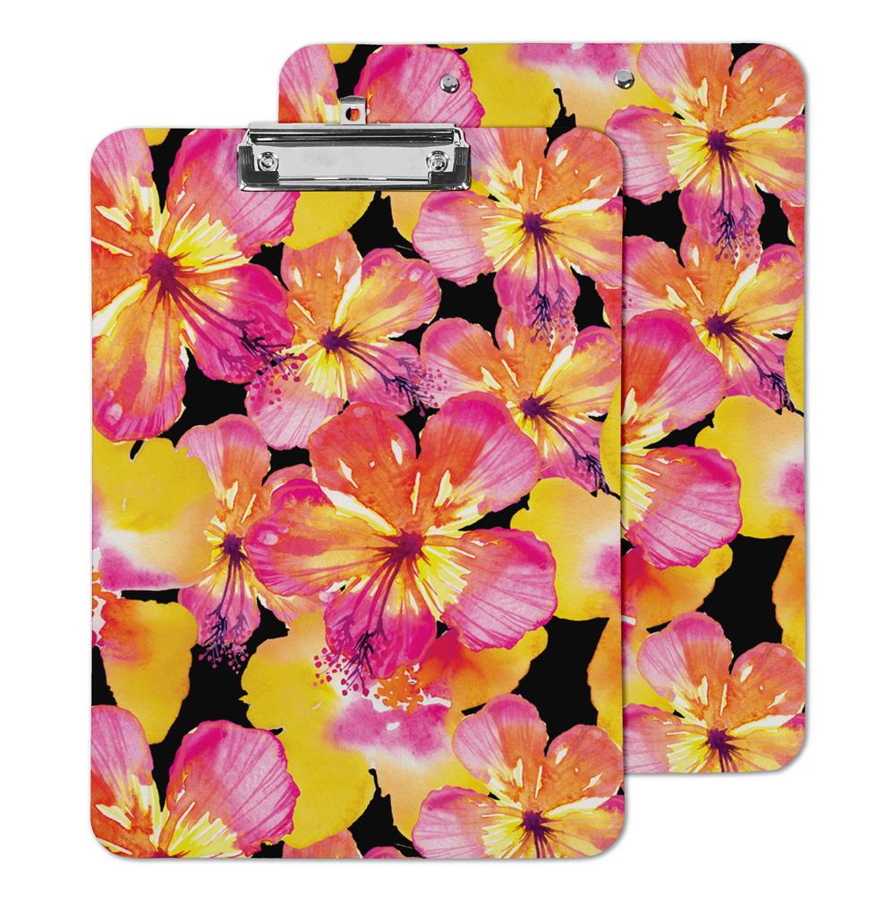 Inkdotpot Decorative Clipboard Letter Size with Low Profile Clip,Retractable Key Hole for Hanging Paperboard for Office School w/Free Marker & Eraser