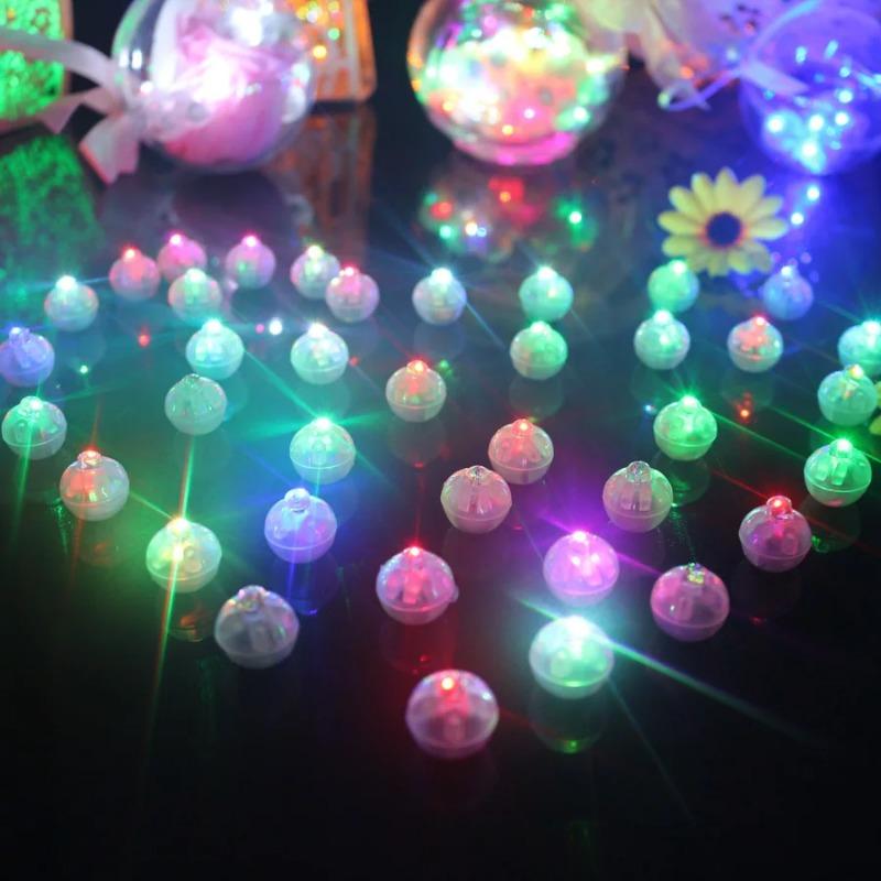 Lot Round LED RGB Flash Ball Lamps Hot Sale New Decoration Balloon Lights Flashlight Ball Lights Seven colors, White, Warm color, Blue, Purple