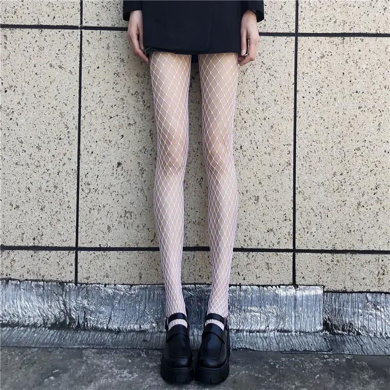 Summer Lolita Fishnet Body Stockings Fish Net Sexy Pantyhose Mesh Nylon Tights Lingerie Skin Jk Cosplay Anime Socks