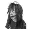 Halloween Horror Grimace Ghost Masque Scary Full Head Latex Zombie Masque with Hair Creepy Halloween Party Cosplay Costume