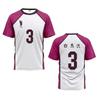 Haikyuu Jersey Japanese Anime Cosplay Tops Shiratorizawa Academy Volleyball Unif  Loose Sports T Shirtp