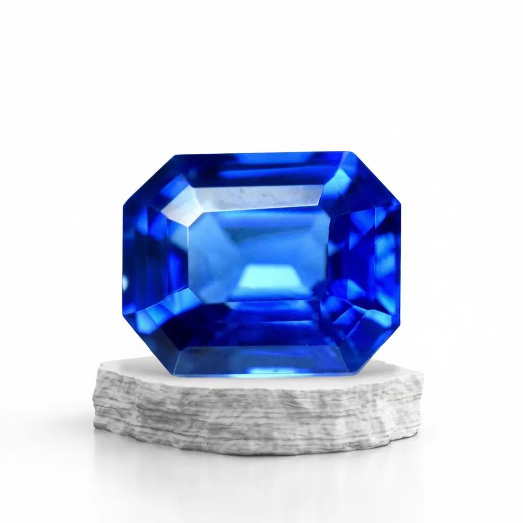 9.90 Ct Natural Blue Tanzanite Faceted Emerald Cut   Loose Gemstones