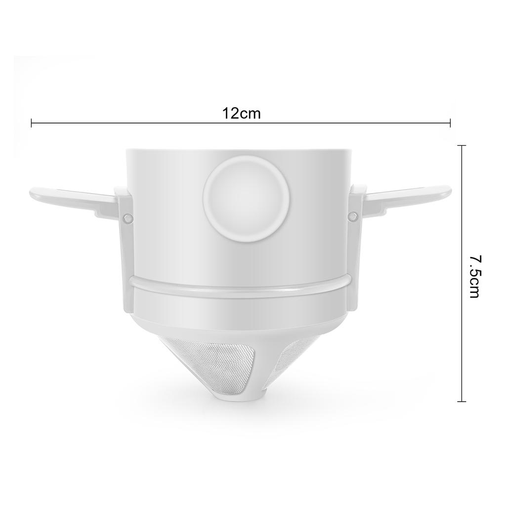 Filter Coffee Folding Portable Hand Brewed Coffee Filter Coffee Dripper Cone for Drip Coffee and Tea with Stainless Steel Holder