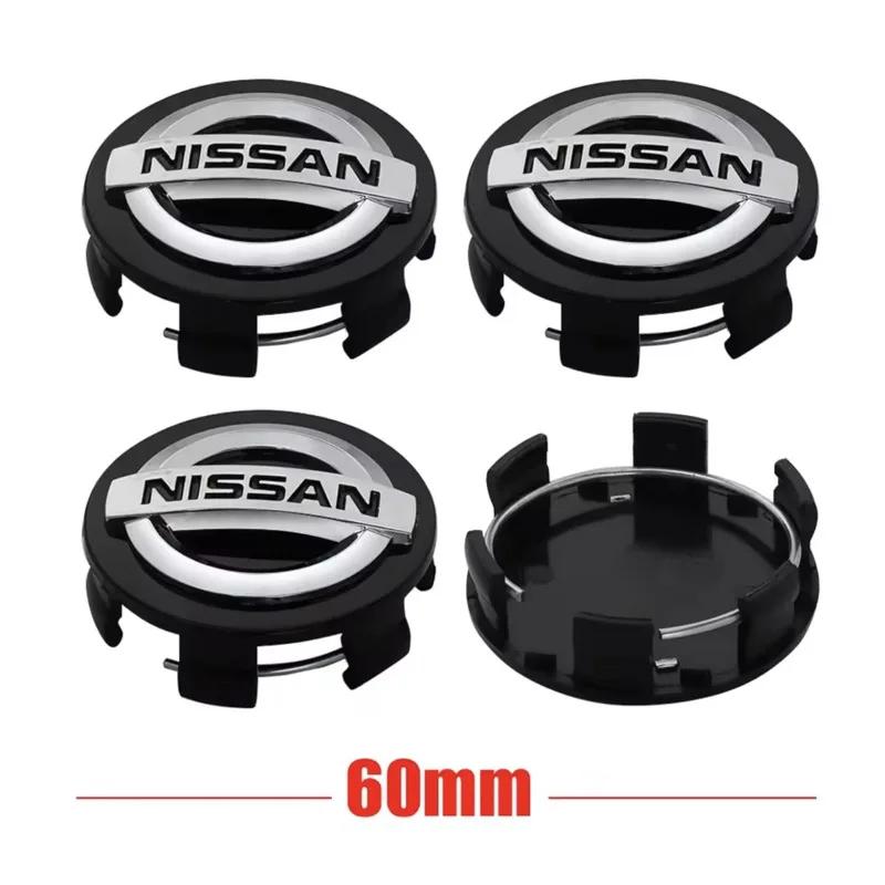 4Pcs 54/60mm Nissan Car Wheel Center Cap Emblem Hub Covers Badge For Nissan Nismo Tiida Teana GTR 350Z 370Z 240SX Juke Versa