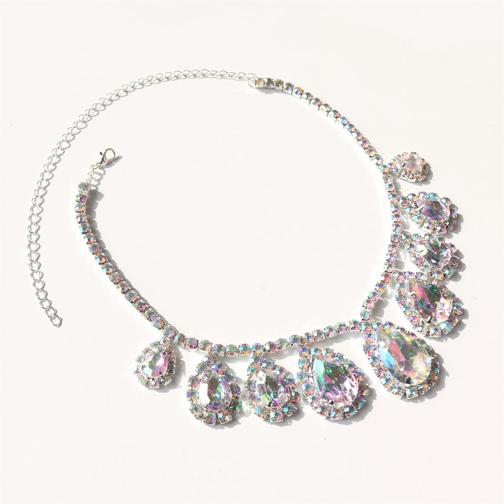 Accessori Donna Colore AB Collana Personalizzata a Goccia Multi-strato Gioielli da Sera Collana