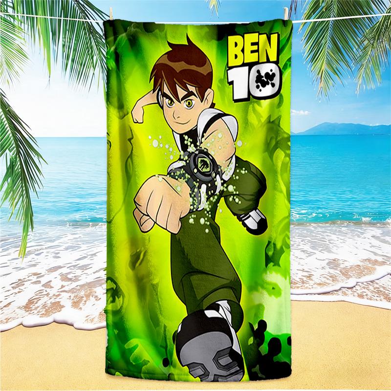 1pc Ben Alien Force Beach Towel,quick Drying Absorbent Beach Towel,outdoor Sports Swimming Beach towel,Soft and Comfortable Y73062