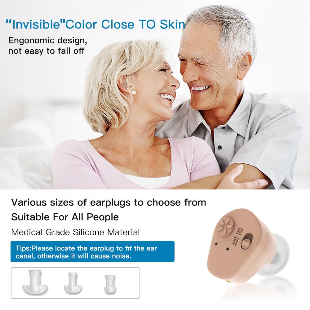 Rechargeable Lightweight In-Ear Hearing Aid Sound Amplifier