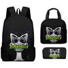Cartoon Popular Funny Novelty Zoonomaly 3D Print 3pcs/Set Student School Bags Laptop Daypack Backpack Lunch Bag Pencil Case