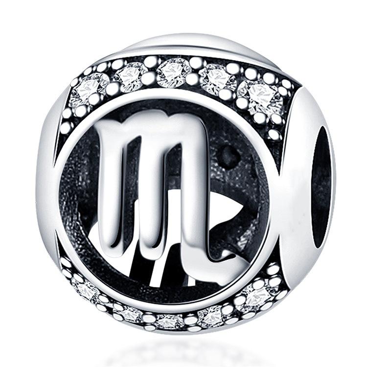 

S925 серебро двенадцать созвездий кулон браслет DIY ювелирные аксессуары браслет ожерелье