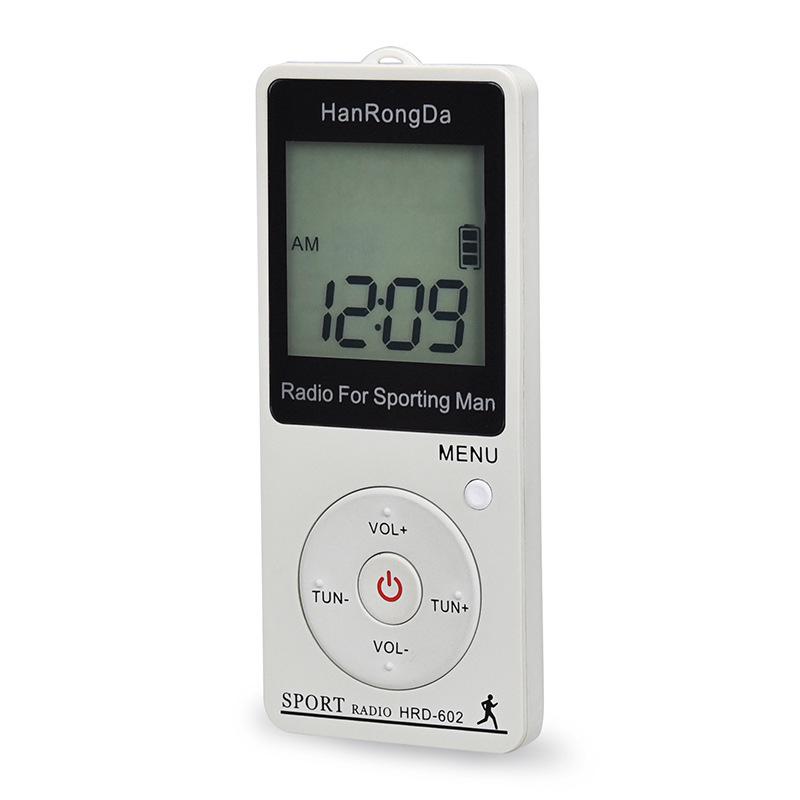 HRD-602 Digital Sports Radio with FM/AM, Pedometer, and Portable Charging.