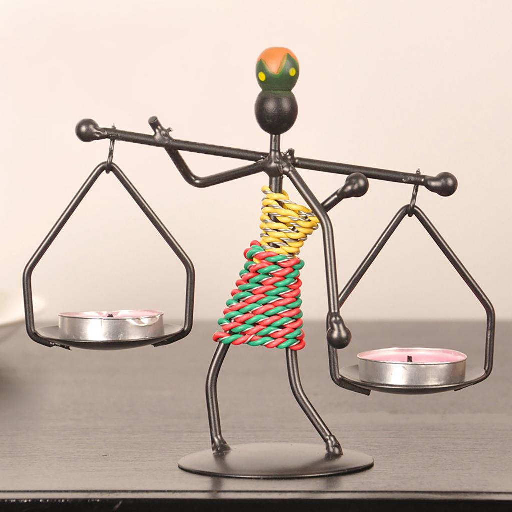 Metal  Creative Retro Candlestick Dining Table Human Modeling Party Home Decor