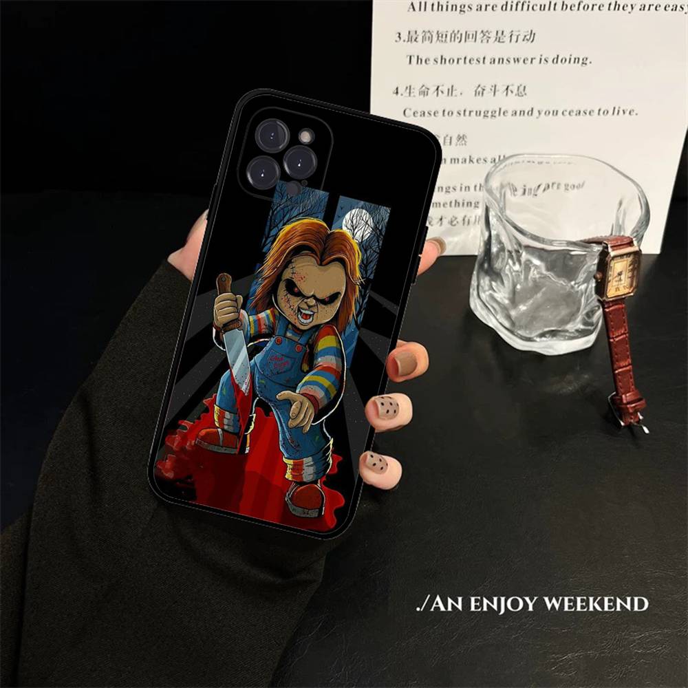 Horror Chucky Doll Phone Case For IPhone 14 Plus 13 Mini 11 16 15 17 Pro Max Protection Shockproof