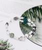Green Stone & Clear Quartz Mix Natural Bracelet (PLT-BR-096_WT)