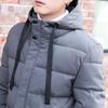 Large Size Men's Jacket Men's Cotton-padded Jacket Medium and Long Casual Hooded Cotton-padded Jacket Men's Thickened Jacket