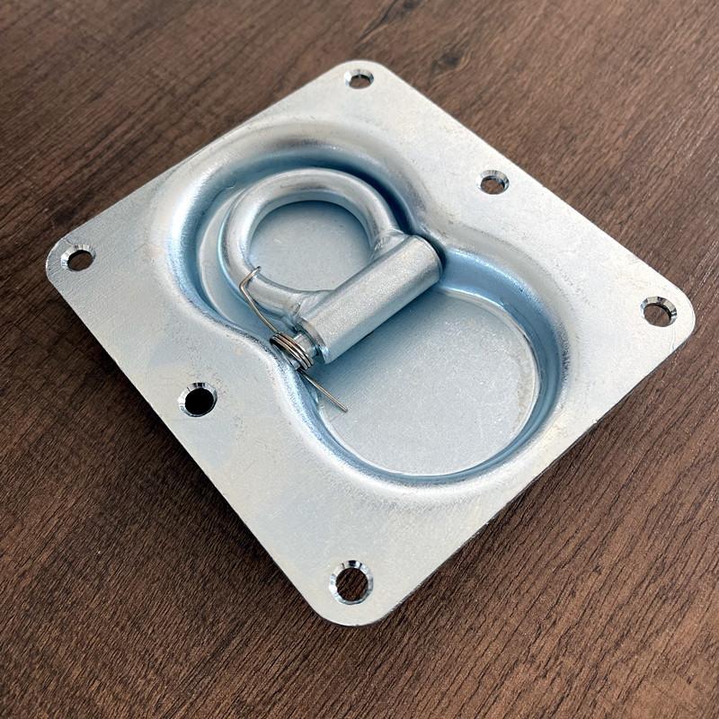 Trailer Tie Down Anchors Stainless Steel Lashing Point Floor Hook Spring Pull Ring Floor Flush Mount D Rings For Truck RV Boat