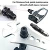 Bicycle Wrench Quenching Treatment Compact Stainless Steel Multifunctional Pedal Repair Wrench for Outdoor