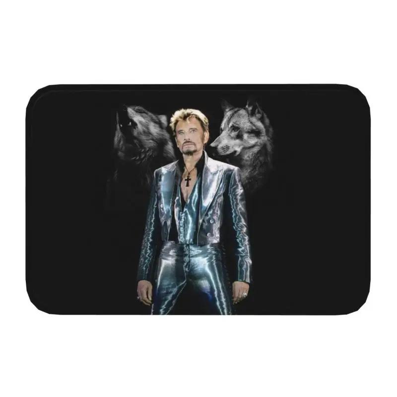 

Johnny Hallyday porte sol bain cuisine tapis anti-dérapant intérieur français Rock chanteur paillasson jardin entrée tapis tapis Footpad 40cm x 60cm