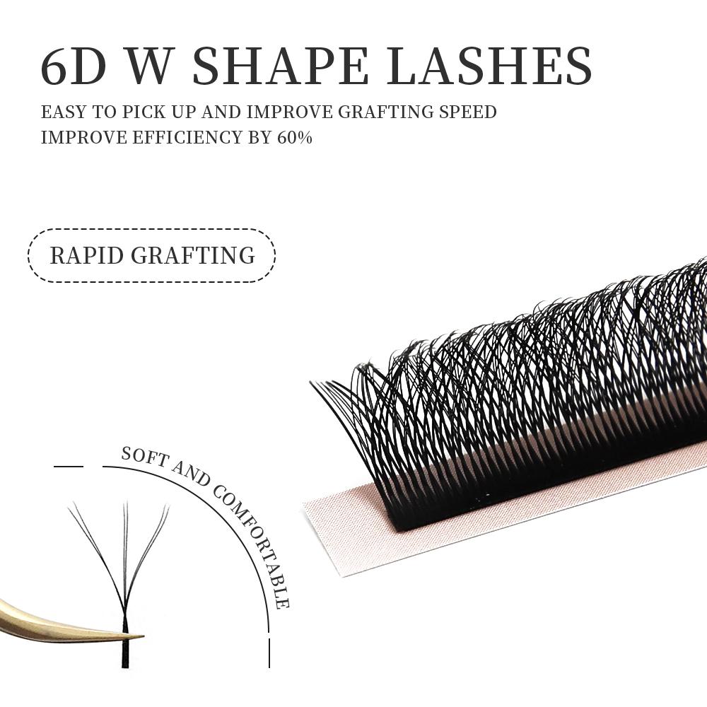 Goddess Double 3D/4DW Shaped Eyelash Extension  6DW 8D W Lashes Hand made Natural Soft  Premade Volume Fans Makeup