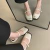Baotou Sandals Women Wear New French Beautiful Temperament In Summer, Fairy Evening Breeze Thick Heel Mary Jane Single Shoes