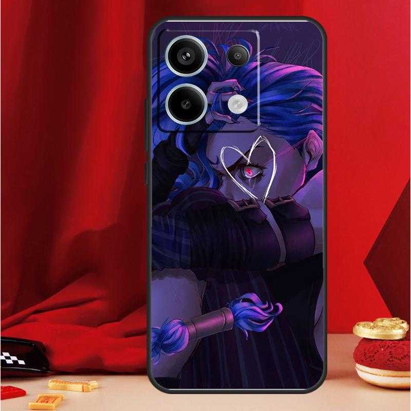Anime Arcane Jinx Phone Case For Xiaomi Redmi Note 13 Pro 12 10 9 8 11 Pro 12S 11S 10S 9S 10A 9C 10C 12C 13C