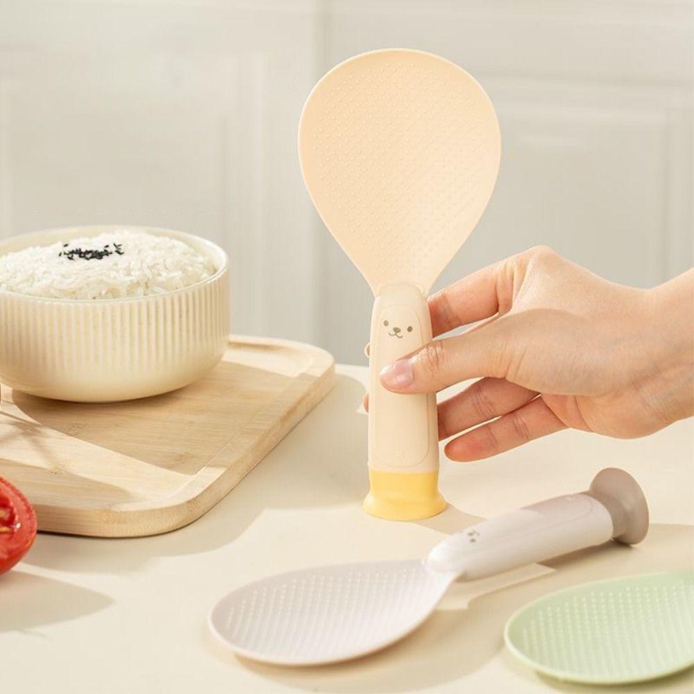 Přísavka Stojací lžíce na rýži Zahuštěná rýžová lopata Nové kuchyňské pomůcky na lžičku na rýži s přilnavým povrchem
