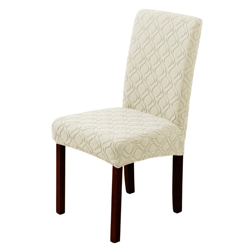High Elastic Universal Chair Cover Jacquard Washable Dining Chair Slipcover Thickened Removable Chair Protector for Home Kitchen