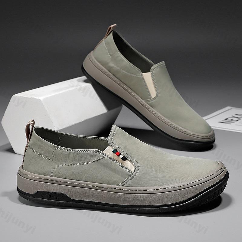 Fashion Men's Shoes Ice Silk Cloth Canvas Shoes Casual Sneakers 2025 Breathable Men Trend Slip On Platform Student Zapatillas Tenis
