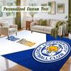 Crystal Velvet Square Rug Custom NameLeicester City Pattern Non Slip Home Floor Decor Rug