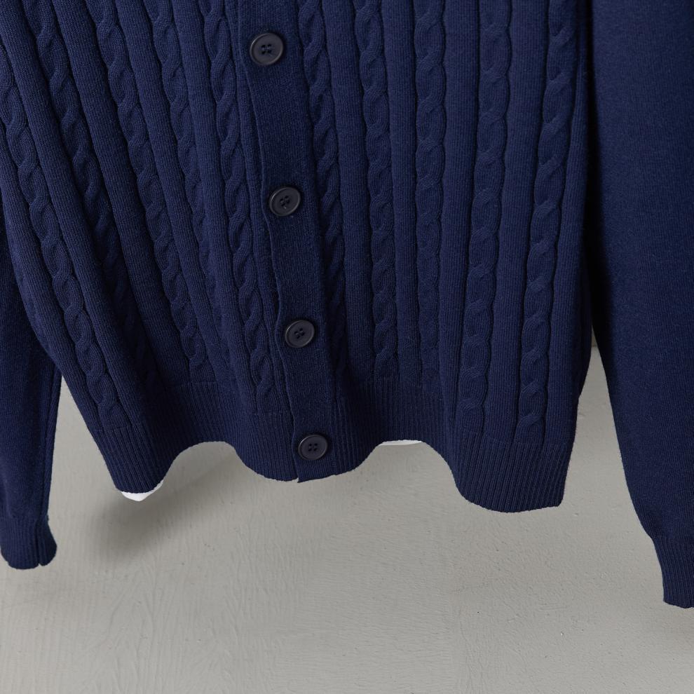 2025 Autumn/Winter Men's Casual Korean Style V-Neck Cardigan Sweater