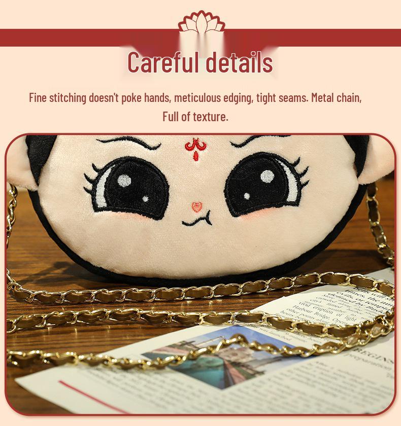 Nezha Plush Cartoon Crossbody Bag - Soft, Cute, and Stylish Shoulder Bag for Everyday Use