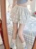 Ruffles Mini Skirt for Women Kawaii Lolita A Line Skirts Shorts Y2K Sweet Style Clothing Harajuku