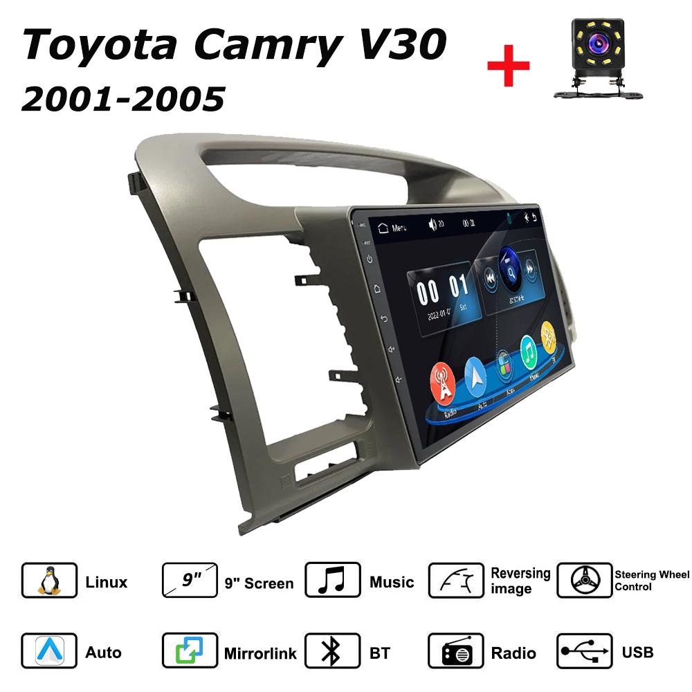 

Car Radio Multimedia MP5 Player Head Unit Stereo BT For Toyota Camry V30 2001-2005 серый
