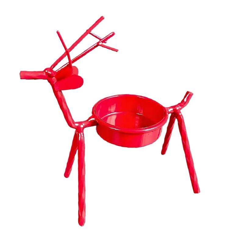 1PC Handicrafts Durable Candle Holders Home Iron Tabletop Sturdy Atmosphere Deer Decoration Ornaments