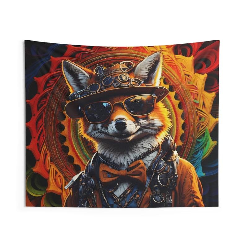 Festival Fox tapestry 75x100