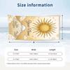 Sun Moon Art Theme Quick Dry Beach Towel Custom Name Text Print Large Sand Resistant Towel Beach Vacation