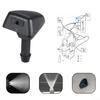 12V Wiper Nozzle 30655605 ABS Black Car Accessories