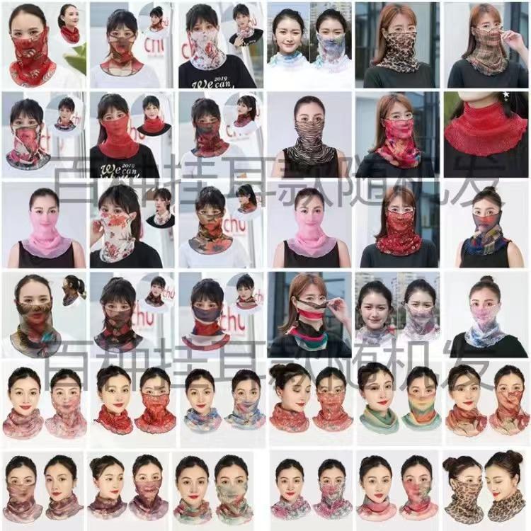 Seidenschal für Damen: Leichter Sonnenschutzschleier für Nackenschutz, Stilvolle Herbst-/Wintermaske