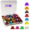 Kiligen 50 Pieces Low Profile Fuse Car Blade Fuse 3A/5A/7.5A/10A/15A/20A/25A/30A/35A/40A
